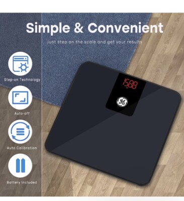 Smart Bluetooth Body Weight Scale: Accurate Digital BMI Monitor - 400lb Capacity