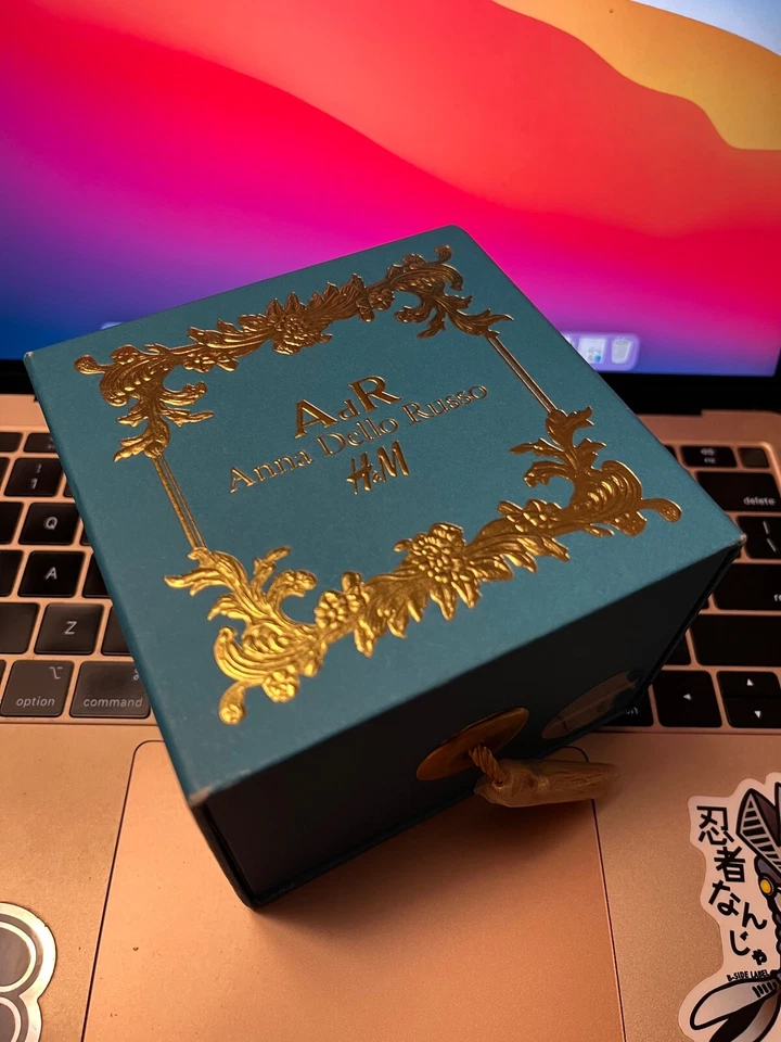 NUEVO EN CAJA RARO Anna Dello Russo x H&M Coral Cuentas Barroco Naranja Foto 3 de 3