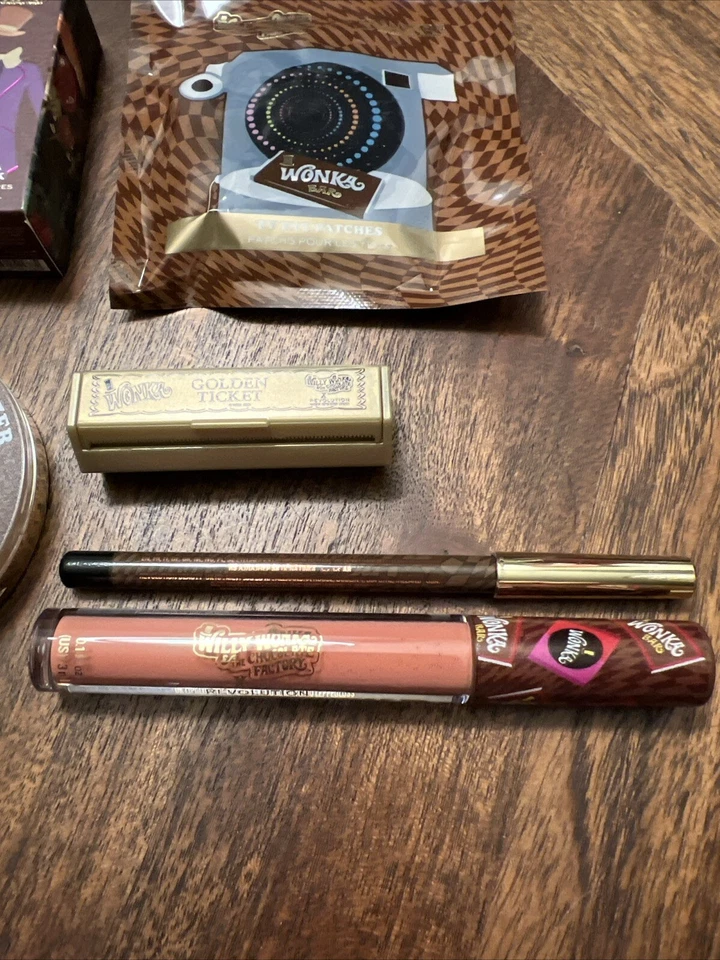 Willy Wonka x Revolution BUNDLE Bronzer Lip Gloss Liner Highlighter Balm Blotter - Image 2 of 4