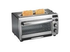 Hamilton Beach 2-in-1 Countertop Oven and Toaster Combination, Stainless Steel