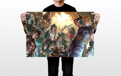 Final Fantasy VII Remake Cloud Strife Game Wall Art Home Decor