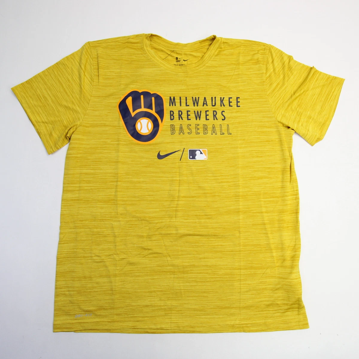 Milwaukee Brewers Nike Dri-Fit Short Sleeve Shirt Men's Gold