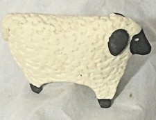 Hand Crafted Sheep Clay Artist Made & Signed  2.25" x 1" SHEEP FIGURE  Sculpture