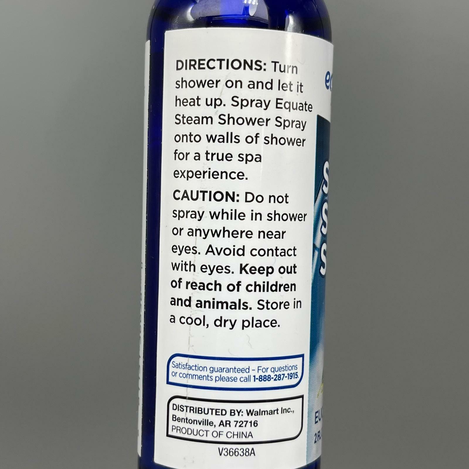 Equate Steam Shower Spray Eucalyptus 2 fl. oz 3PK Exp 10/23