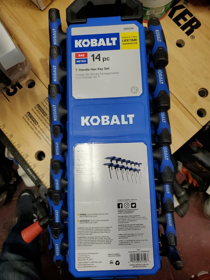 Kobalt 14-Piece T-Handle Hex Key Set  2884760 with storage rack - Image 2 of 4