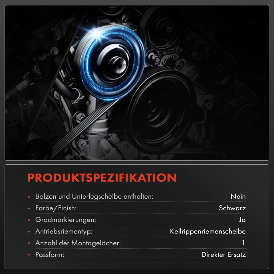 Pulley Crankshaft for Chevrolet Aveo/Kalos Hatchback T250 T255 25182733 - Image 3 of 4