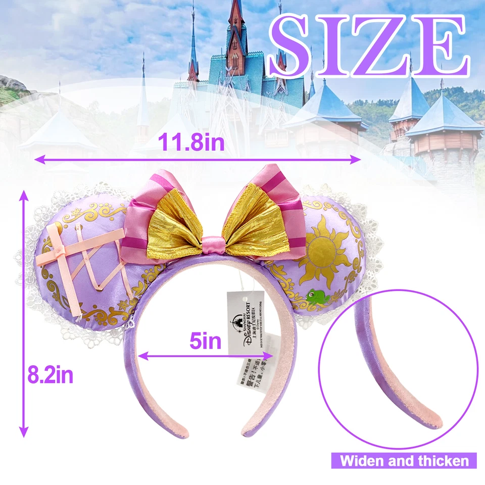 Disney-Parks Rapunzel Tangled Pascal Mickey Mouse Ears Minnie Princess Headband - Image 3 of 4