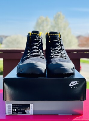 Nike Air Jordan 9 Retro Charcoal University Gold Size 13 Max Zoom