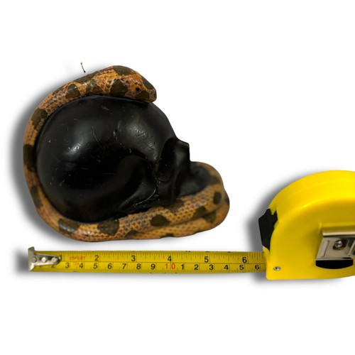 Black Skull & Brown Snake Halloween Decor Candle. - Picture 8 of 10