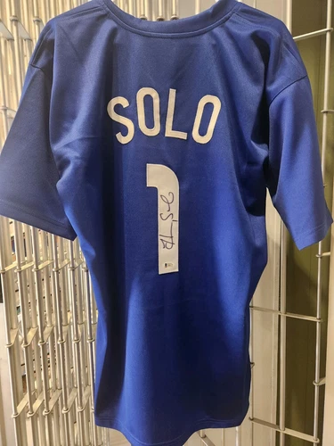 Hope Solo Signed Autograph Custom Soccer Jersey USWNT Olympics BAS COA BUF