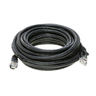 CAT5e Ethernet Patch Cable RJ-45 Internet Cord Black 25FT - 200FT Multi-Pack LOT