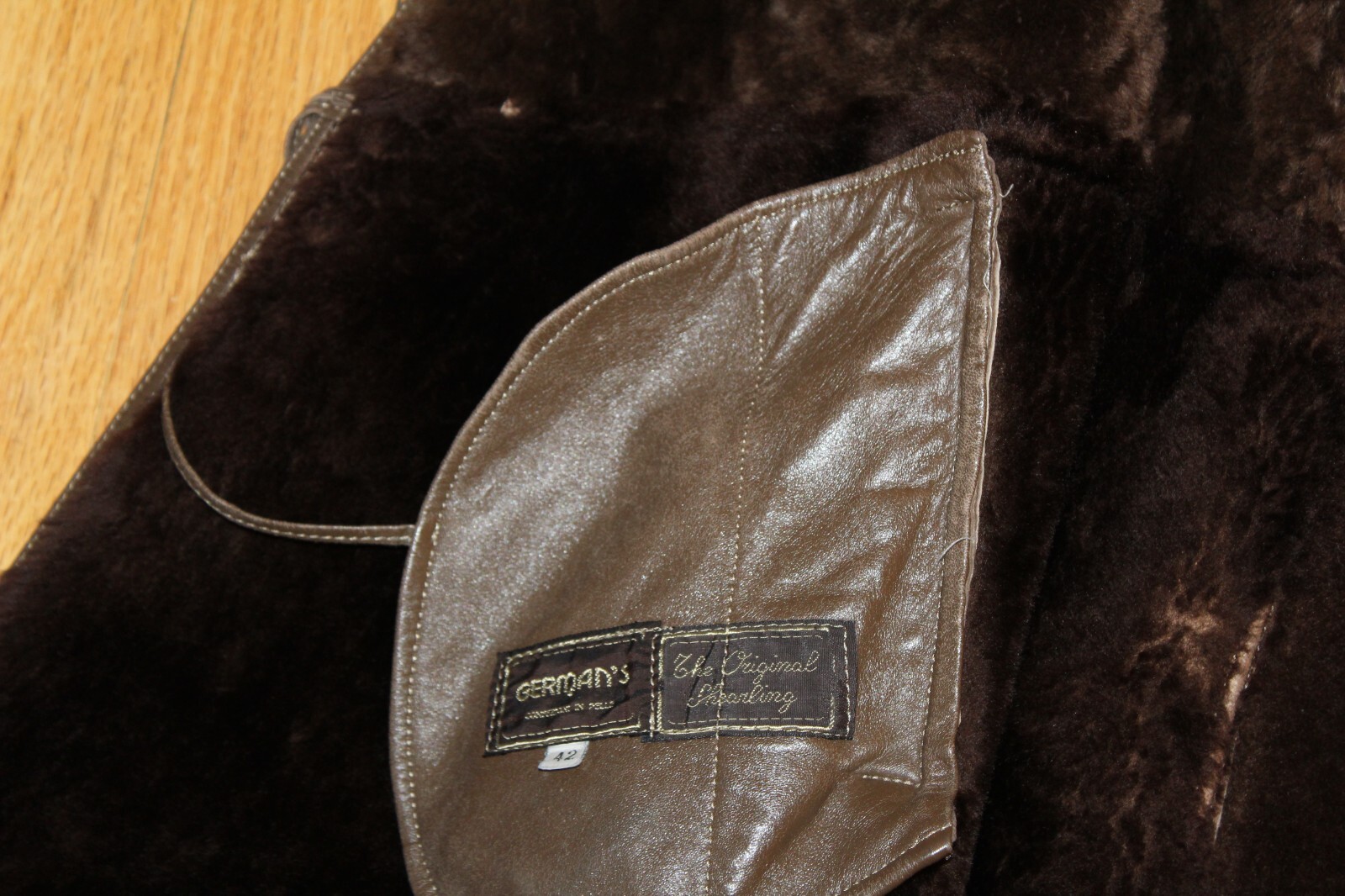 GERMAN'S THE ORIGINAL SHEARLING JACKET COAT BROWN SIZE 42 / M eBay