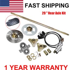 Drift Trike Go Kart Rear Live Axle Kit, Sprocket  Hub, Brake Assembly,Chain,Hub