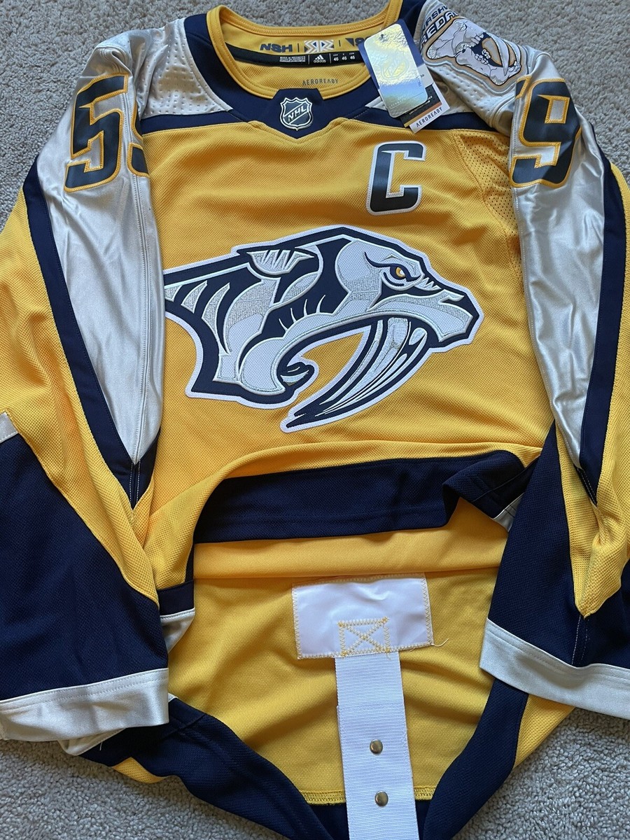 Nashville Predators Roman Josi Authentic Adidas Reverse Retro 1.0