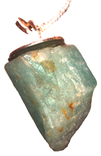 Colgante de plata de ley 925 con hexagono de esmeralda natural en bruto - Imagen 5 de 12