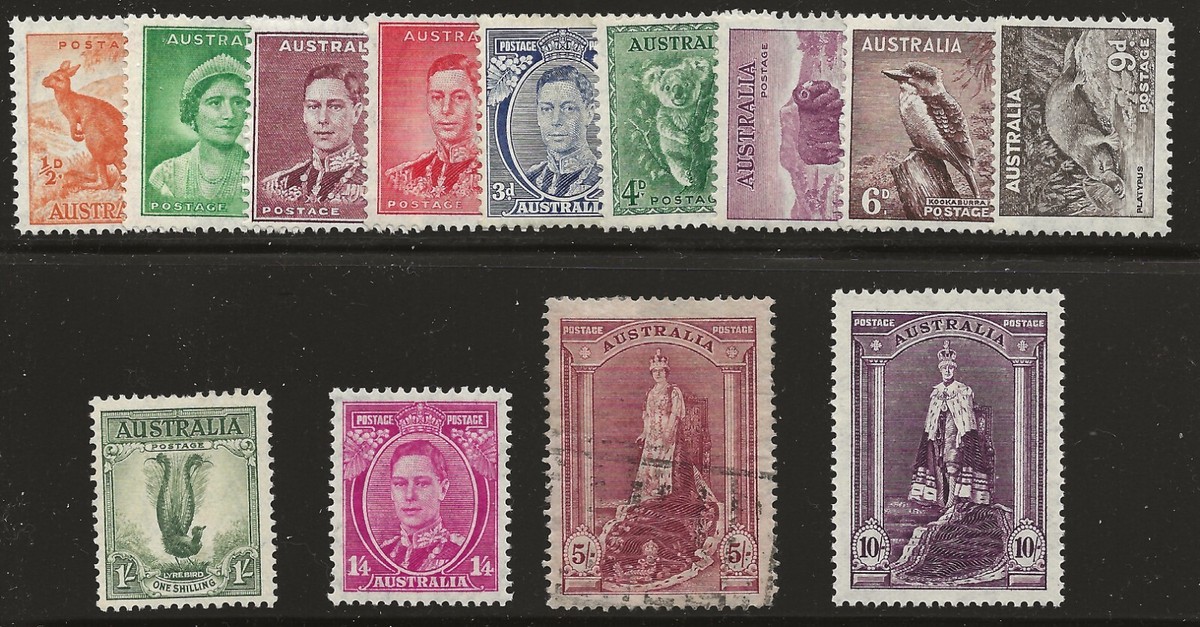 Australia Scott #166-78, Singles 1937-46 FVF MH/MNH/Used | eBay