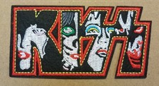 Kiss Band Die Cut Name Face Logo Patch 4 inches wide