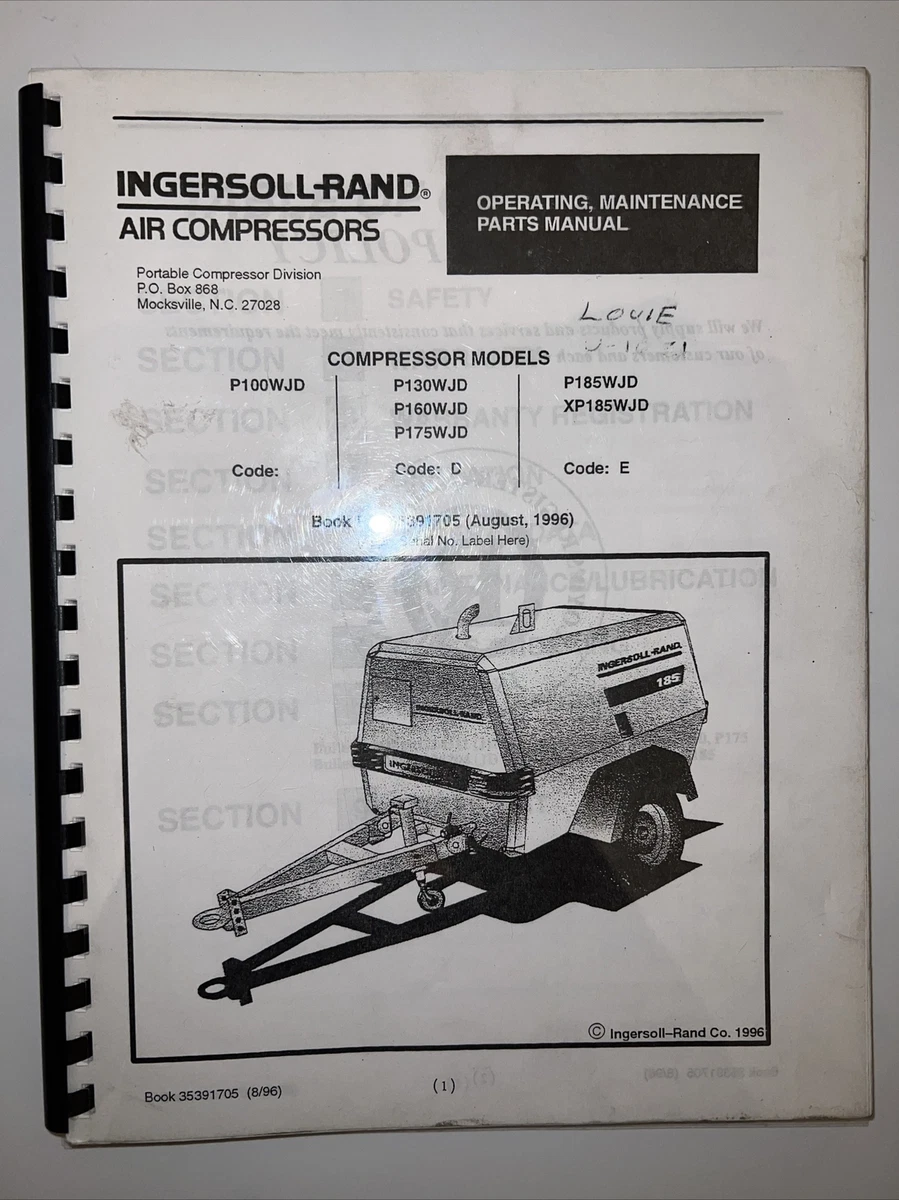 Ingersoll Rand Compressor Service Manual