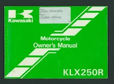 Kawasaki KLX250R (1996) Factory Owners Riders Manual Hand-Book KLX KL 250 D FM86