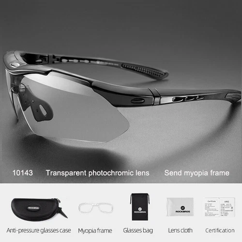 ROCKBROS Polarized Sunglasses Men Sports Driving Pilot Fishing Eyewear 5 Lens - Picture 15 of 17