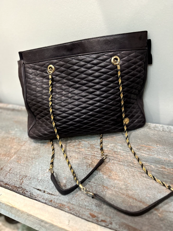  Bolso de Hombro Pierre Balmain Acolchado Textura Vintage Muy Elegante Foto 2 de 4