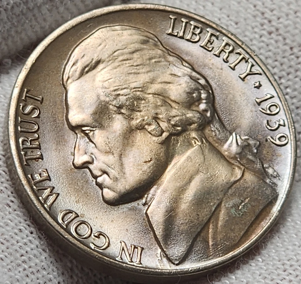 1939-D Jefferson Nickel • Key ~ GEM BU *UNCIRCULATED* Beautifully Toned • J-39d1 - Image 4 of 4