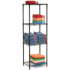 21" x 24" x 63" 4 Tier Adjustable Wire Shelving Unit NSF Listed Commercial
