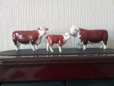 Beswick Cows - Hereford Bull, Cow and Calf