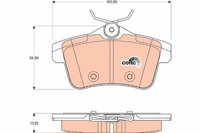 TRW Bremsbelagsatz Scheibenbremse COTEC GDB1828 für PEUGEOT C4 DS DS5 308 508 1