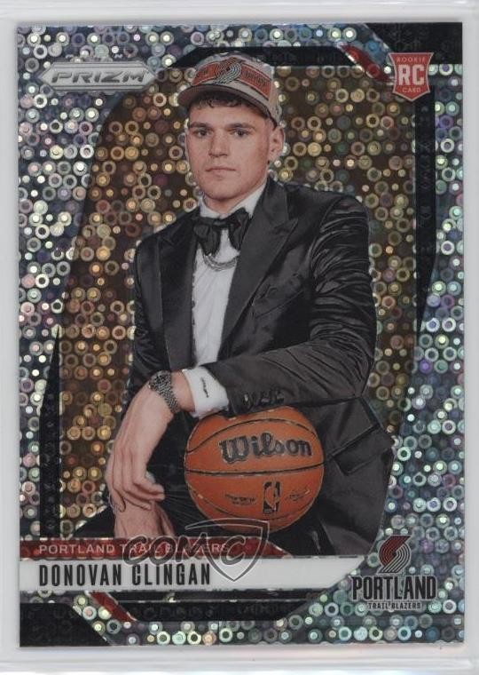 2024-25 Panini Prizm Variation Fast Break Prizm Donovan Clingan #221 Rookie RC