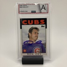 1986 Topps Baseball #669 Ron Cey Chicago Cubs - Autograph
