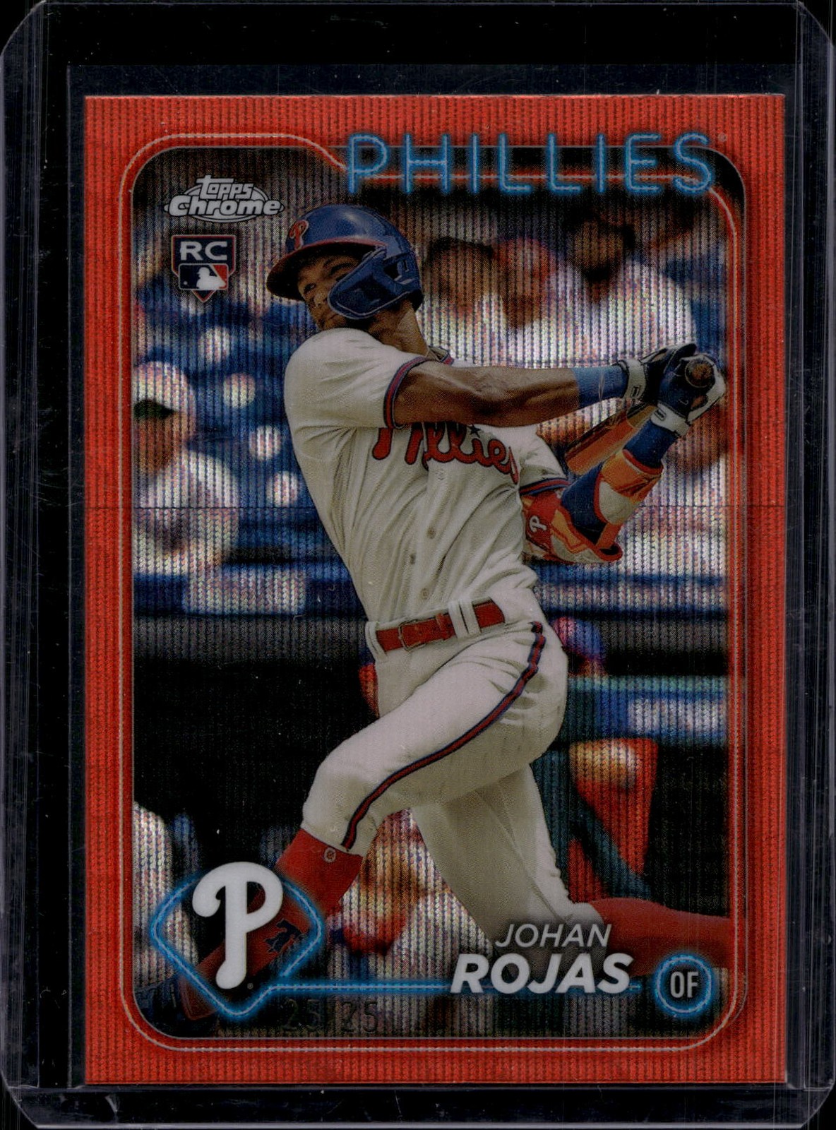 2024 Topps Chrome #273 Johan Rojas Orange Wave Refractors #/25