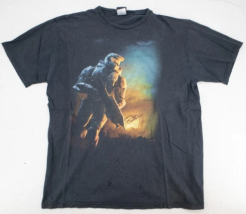 Vintage 2007 Halo 3 Xbox 360 Promo Microsoft Video Game T-Shirt - Mens Size 2XL