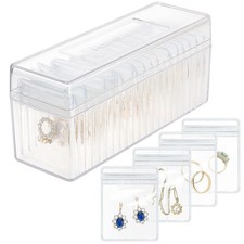 Acrylic Jewelry Box Organizer, Clear Jewelry Organizer and Storage with 20 Po...