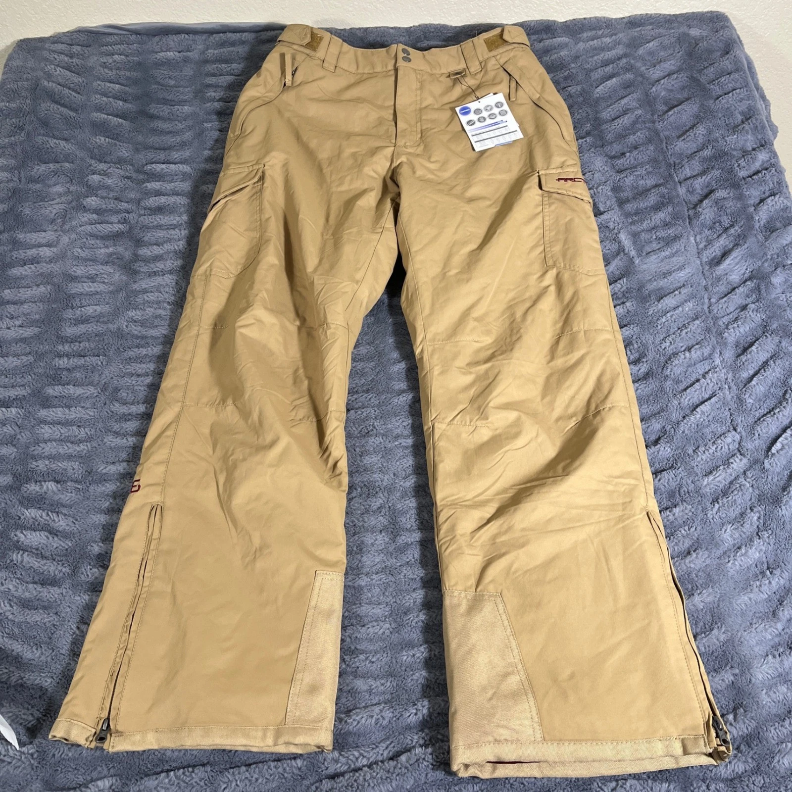 Arctix Mens 1960-50-L SnowSports Cargo Pants Khaki Tan Insulated Large NEW