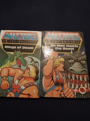 Ladybird Books MOTU HE Man X2 Meets the Beast And Wings Doom VGC