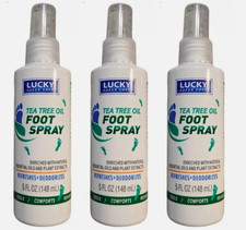 Lot of 3 Lucky Super Soft Tea Tree Oil Foot Spray, 5-oz.
