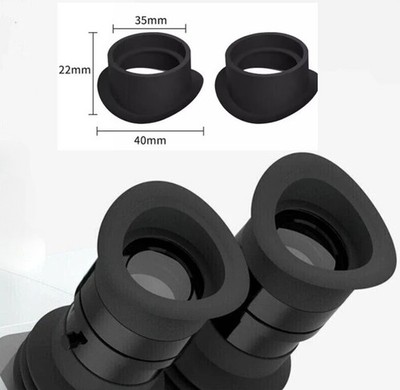 2PCS 35mm Stereo Microscope Eyepiece Eyecups Soft Rubber Microscope Eye Guards 