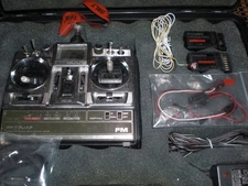 Futaba Super 7 Radio Transmitter, reciever and servos.