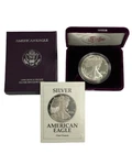 1991-S American Silver Eagle Proof 1oz Silver Dollar w/ Box & COA