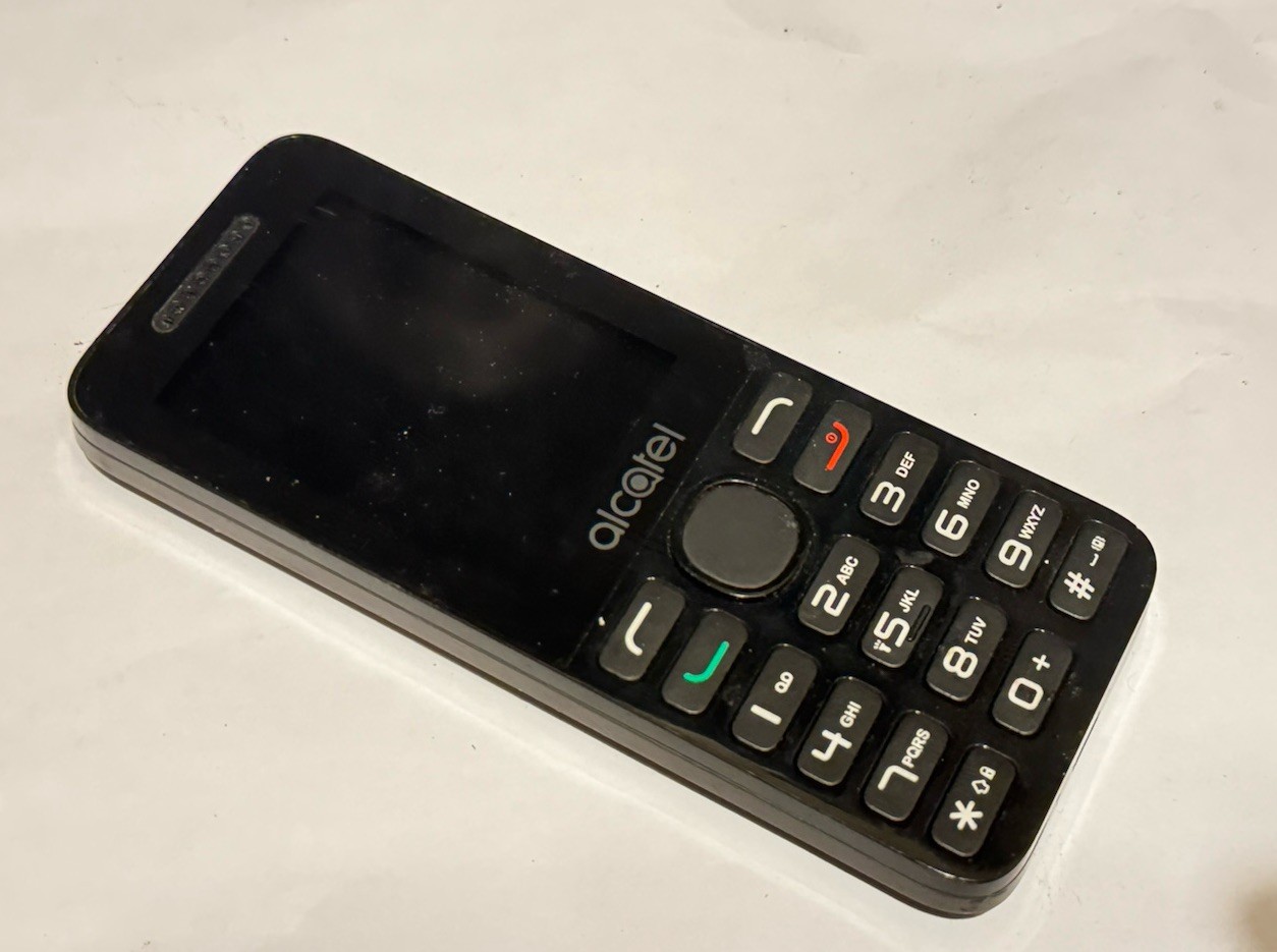 Alcatel 2038X - Black  (Unlocked) - Mobile Phone Big Button