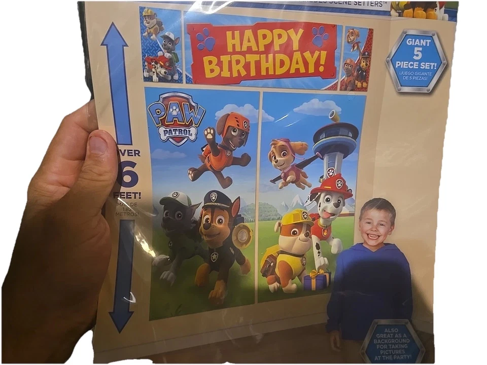 Paw Patrol Scene Setter Wall Decorating Kit Birthday Party New In Package Props - Image 4 of 4