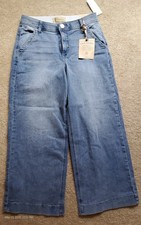 Democracy Ab Technology Wideleg Crop Light Wash Jeans Sz 8