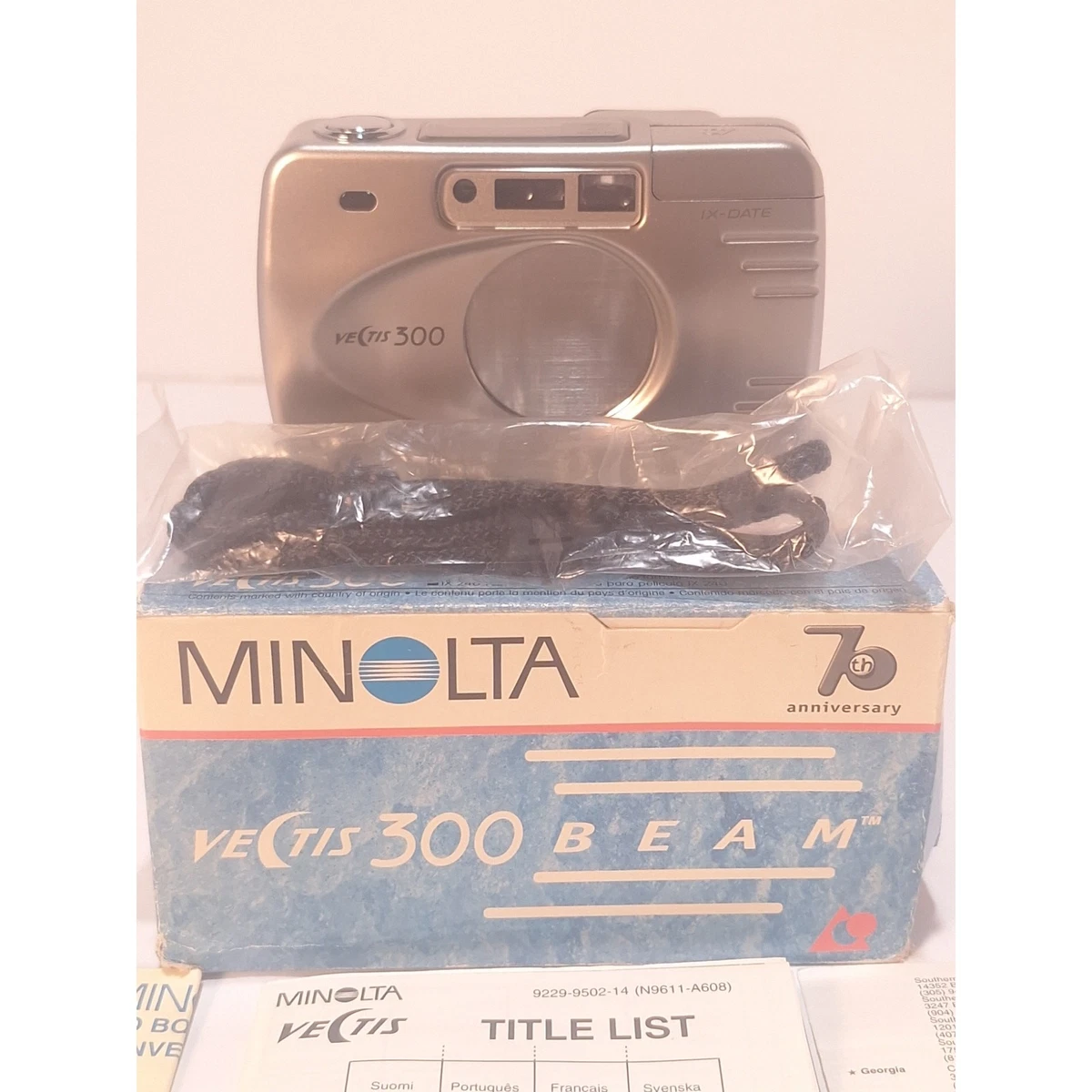 家電 MINOLTA VECTIS300 Minolta VECTIS 300 Black Point & Shoot APS Film Camera From Japan