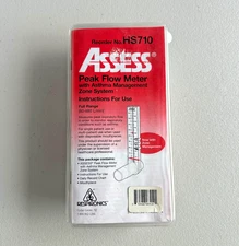 Assess Peak Flow Meter Full Range 60-880 L/Min For Asthma HS710 Brand NEW Sealed