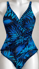 Miraclesuit size 18 swimsuit one piece blue b...