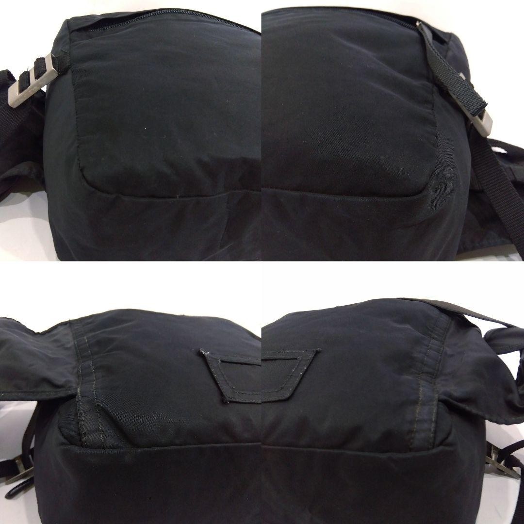 Prada Backpack Body Bag 3way Shoulder Nylon Black Triangle Logo thumbnail 8