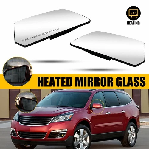 2X Left Heated Right Side Wing Mirror Glass For Acadia GMC CHEVROLET Traverse US