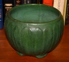 Antique 1920s 7" Weller ZANESVILLE Pottery Matte Green Jardinere Arts Crafts