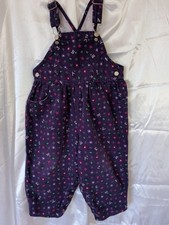 Vintage Oshkosh Purple Cotton Girls Overall Sz 3T Letters  Numbers Print